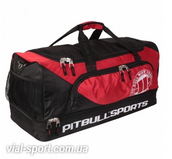 Сумка PIT BULL Big Duffle Bag Sports чорний / червоний