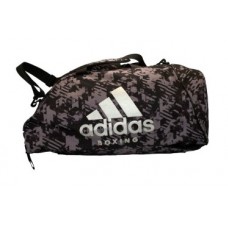 Сумка-рюкзак (2 в 1) Adidas ADIACC058B. колір камуфляж Сірий, Срібний логотип adidas Boxing