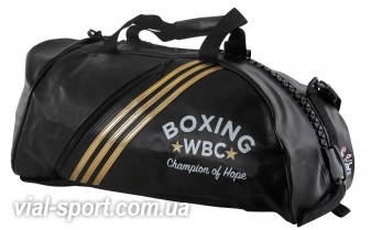 Сумка-рюкзак (2 в 1) Adidas ADIACC051WB . Колір Чорний. золотий логотип WBC