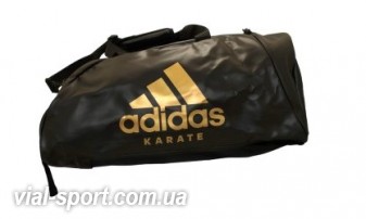 Сумка-рюкзак (2 в 1) Adidas шкір/зам.Колір чорний, золотий логотип Karate. CC051K