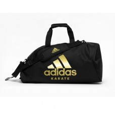 Сумка-рюкзак (2в1) з золотим логотипом Adidas Karate (чорний, ADIACC052K)