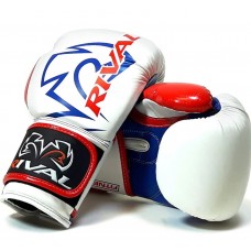 Тренувальні боксерські рукавички для фітбокса RIVAL RB7-Fitness + Bag Gloves білий  червоний  синій
