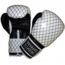 Тренувальні боксерські рукавички RING TO CAGE Gym Training Gloves rcbg білий (сітка) / чорний 