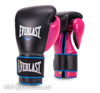 Тренувальні рукавички EVERLAST Powerlock Hook &amp; Loop Training Gloves чорний-рожевий