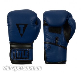 Тренувальні рукавички TITLE Boxing Dauntless Training Gloves синій/чорний