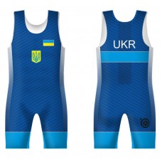 Трико збірної України UWW Ukraine 2016p royal синє