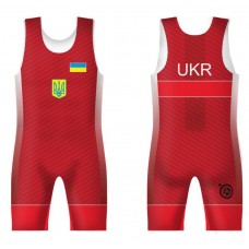 Трико збірної України UWW Ukraine 2016p red червоне
