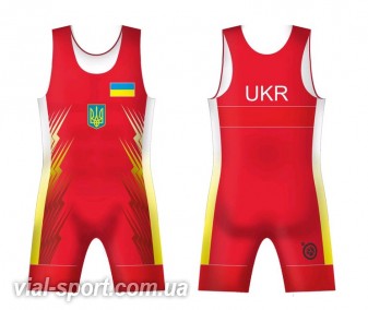 Трико збірної України UWW Ukraine Red 2016 