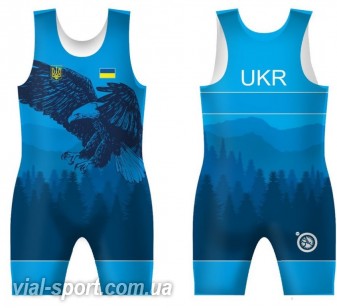 Трико UWW Ukr orel 2 blue синє