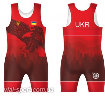 Трико UWW Ukr orel 2 red червоні