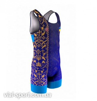 Трико збірної України UWW Ukraine Ornament 2021 Blue