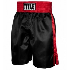 Труси боксерські TITLE Professional Boxing Trunks чорний/червоний