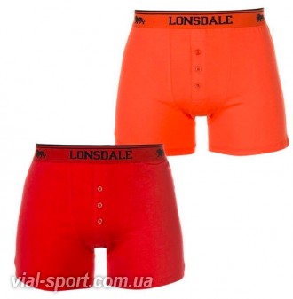 Труси Lonsdale 2 pack boxers mens red / orange (Ціна за пару)