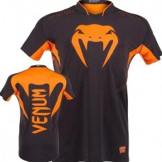 Футболка Venum Hurricane X Fit T-shirt-Black / Neo Orange