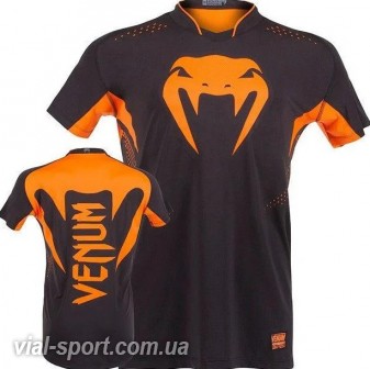 Футболка Venum Hurricane X Fit T-shirt-Black / Neo Orange