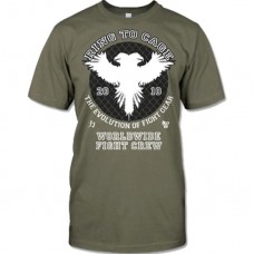 Бавовняна футболка RING TO CAGE Tee-Worldwide Fight Crew морський зелений RC79CREW