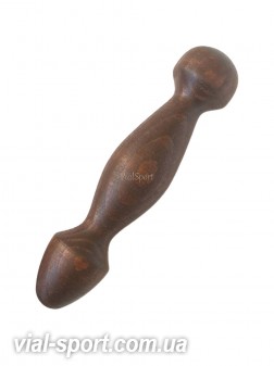 Дерев'яна фігурна паличка для масажу та тренувань Бук венге 155 мм