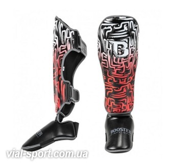 Захист гомілки Booster SG Labyrint Shinguards чорно-червоний