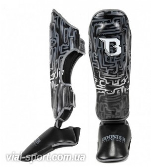 Захист гомілки Booster SG Labyrint Shinguards чорно-сірий