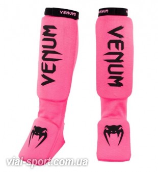 Захист гомілки і голеностопа Venum Kontact Shinguards Pink Black