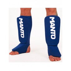 Захист гомілки Manto "Logotype" shinpad blue