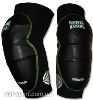 Захист ліктя RING TO CAGE Deluxe MiM-Foam Elbow Pads-Leather чорний RC16B