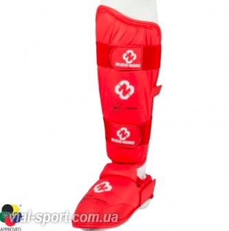 Захист ніг Budo Nord WKF Shin Pad Fot Protector Logo red