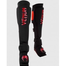 Захист ніг Venum Kontact Evo Shinguards Black Red