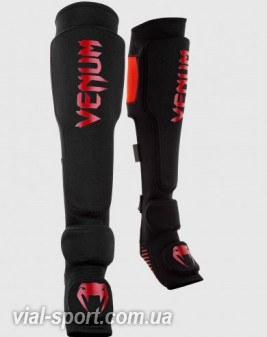 Захист ніг Venum Kontact Evo Shinguards Black Red