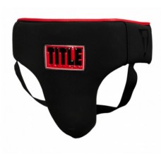 Захист паху Title Leather Solar Groin Protector Black Red