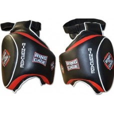 Захисні накладки дна стегна Лоу-кік RING TO CAGE Deluxe Muay Thai Thigh Guard чорний / червоний