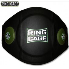 Захисний пояс тренера RING TO CAGE Traditional Belly Pad RC41 чорний / морський зелений