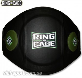 Захисний пояс тренера RING TO CAGE Traditional Belly Pad RC41 чорний / морський зелений