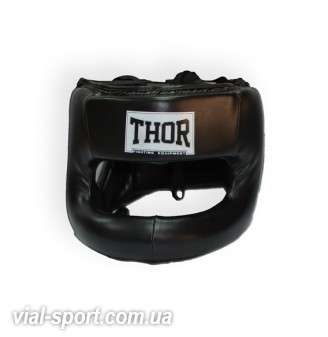 Захисний шолом Боксерський THOR 707 (PU) Nose Protection Blk з бампером для захисту носа