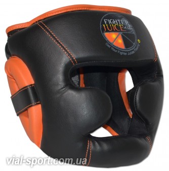 Захисний шолом для боксу RING TO CAGE FightersJuice Sparring Headgear-chin &amp; cheek чорний / помаранчевий FJ50S