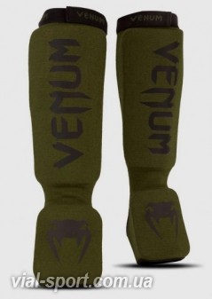 Захист гомілки і голеностопа Venum Kontact Shinguards Khaki Black