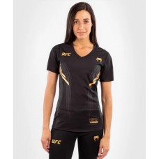 Жіноча футболка Venum Authentic UFC fightnight Dry Tech black gold