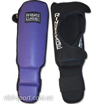 Жіночі щитки для захисту гомілки і стопи RING TO CAGE Womens Hook &amp; Loop MMA Shin instep-Open Back RC13PL Чорний/Пурпурний до 75 кг