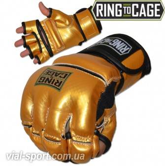 Жіночі снарядні рукавички Шингарди RING TO CAGE Womens MMA Fitness Bag Gloves 2.0 MMABG2 золоті