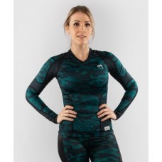 Жіночий рашгард Venum Defender Rashguard Long Sleeves Black Green