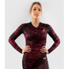 Жіночий рашгард Venum Defender Rashguard Long Sleeves Black Red