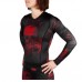 Жіночий рашгард Venum Santa Muerte 3.0 Long Sleeves Rashguard Black Red For Women