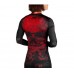 Жіночий рашгард Venum Santa Muerte 3.0 Long Sleeves Rashguard Black Red For Women