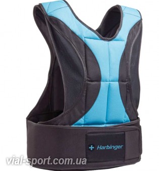 Жилет-обважнювач Harbinger HUMANX WEIGHT VEST 2.2-4.5 кг чорний / блакитний